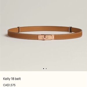 Kelly 18 Belt in GOLD with Rose Gold Hardware